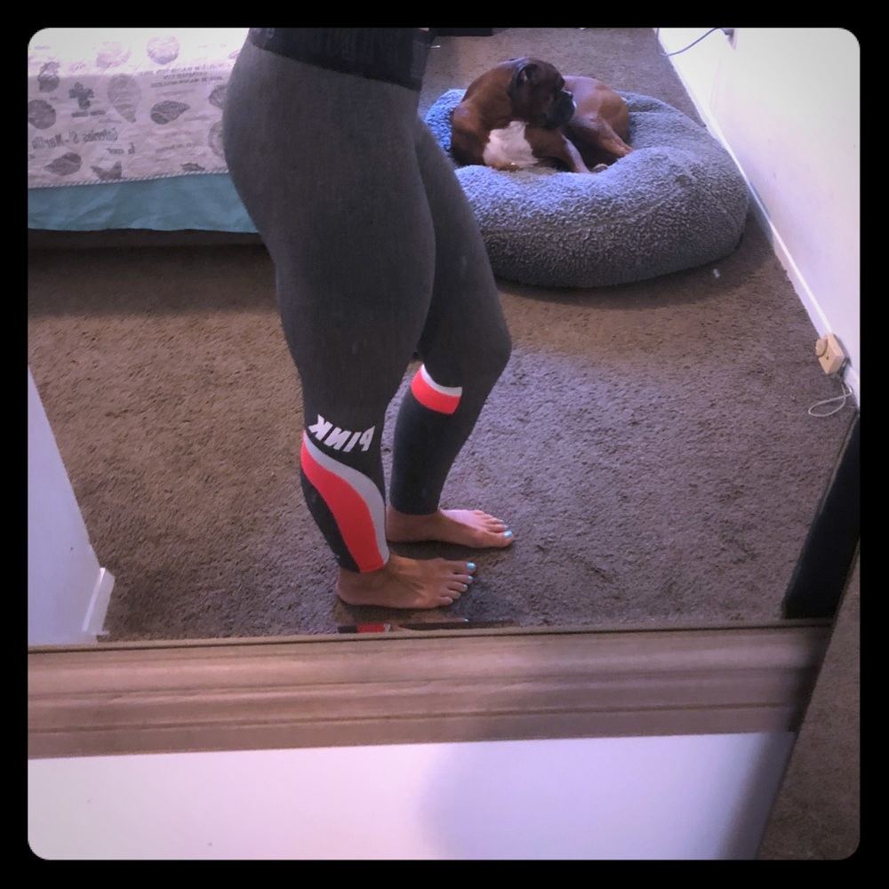 SOLD on mercari  pink stripe varsity legging